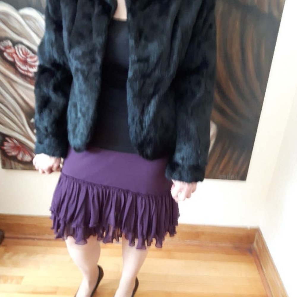 Faux fur Coat for Women, Vintage Coat, Black Coat, Winter Coat, Fur Jacket